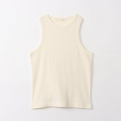 Eyelet terry American sleeve tank top
