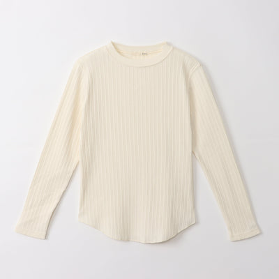 Eyelet terry long sleeve pullover