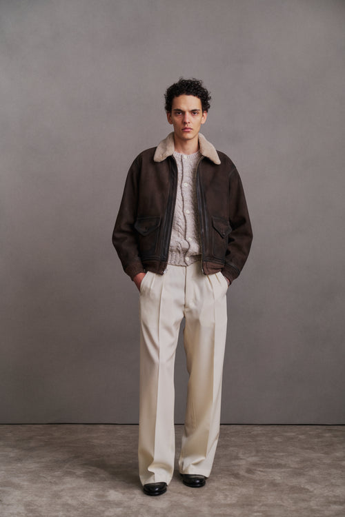 OLD JOE BRAND FRONT TUCK ARMY TROUSER 262OJ-PT06 BONE