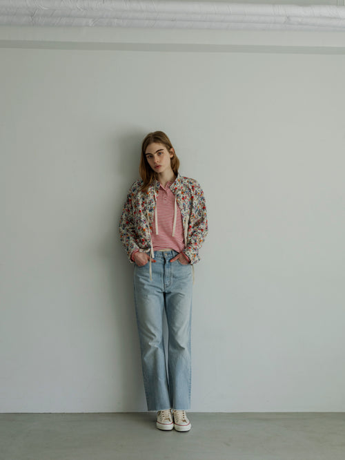 MEYAME BORDER SOFT RIB HENRY NECK MEY-2503 PINK*RED
