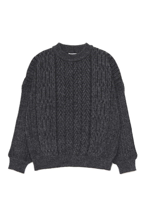 YASHIKI Sekkei mohair Knit (Snow Scenery) BLACK YSK-25AW-KN11