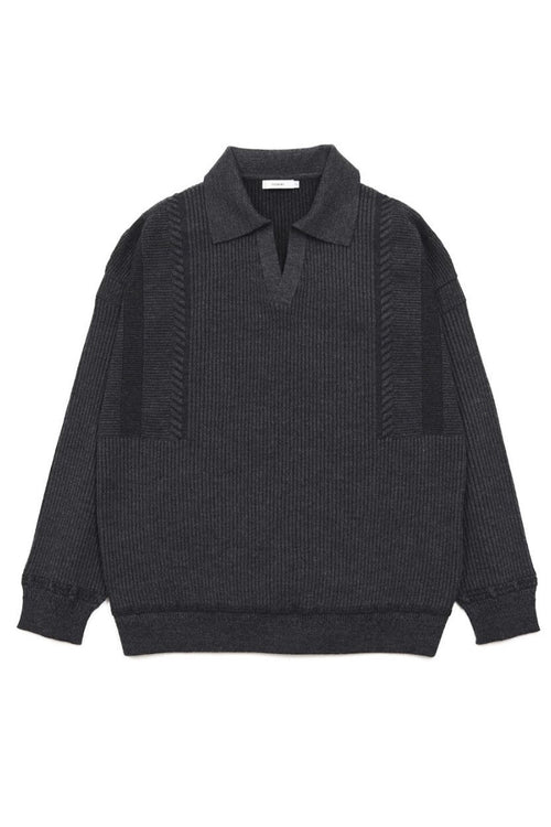 YASHIKI Setsuen Skipper Knit (Snowsmoke) BLACK