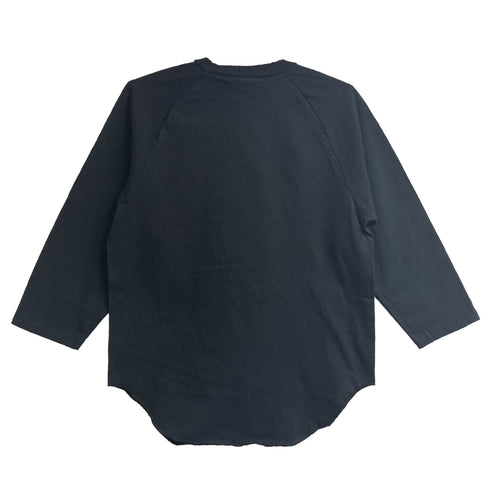 WALLA WALLA SPORT/ 3/4 BASEBALL TEE SOLID BLACK
