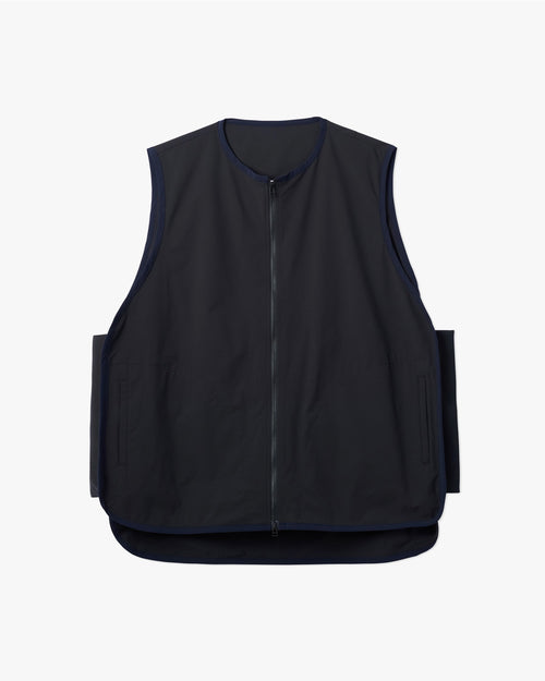 UNTRACE Zipper Vest _259 BLACK*DARK NAVY