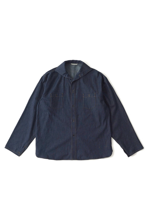 OLD JOE BRAND CAMP COLLAR MARINE SHIRTS Long-Sleeve 261OJ-SH05 INDIGO
