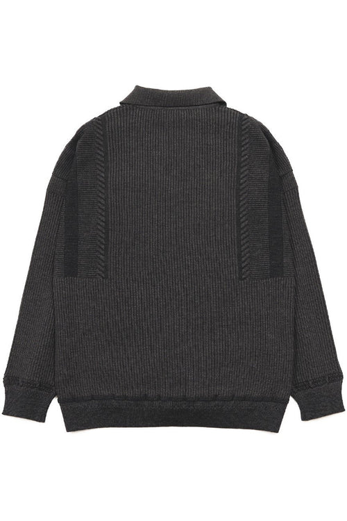 YASHIKI Setsuen Skipper Knit (Snowsmoke) BLACK