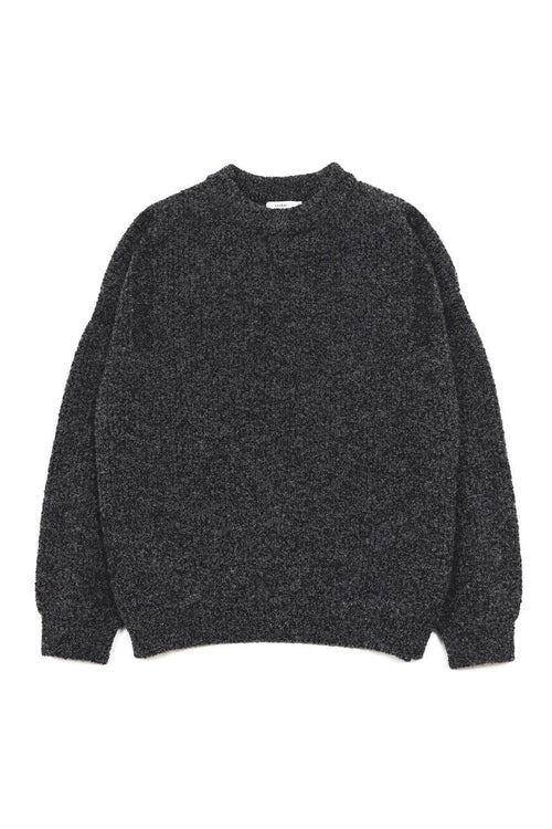 YASHIKI Shusetsu Boucle Knit (Final Snow) BLACK YSK-25AW-KN12