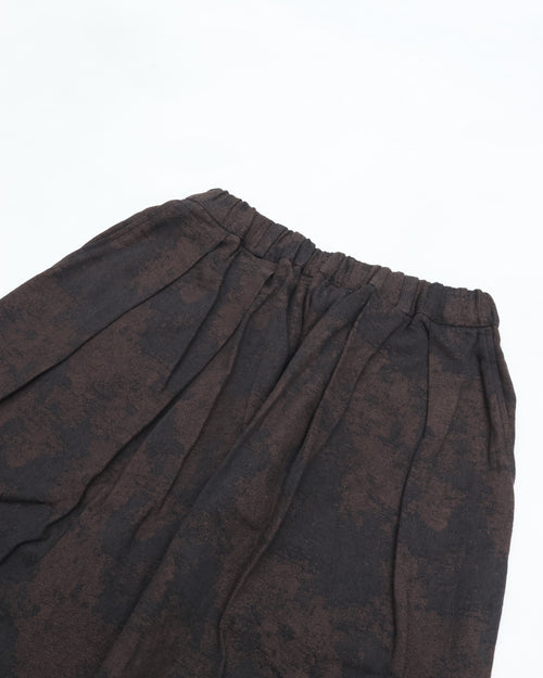 MITTAN Cotton, Silk, Linen Jacquard Pants PT-90 Ink Brown