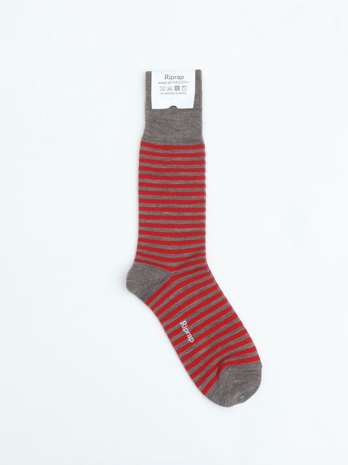 Riprap NZ MERINO BORDERS MOCA/ROYAL RED