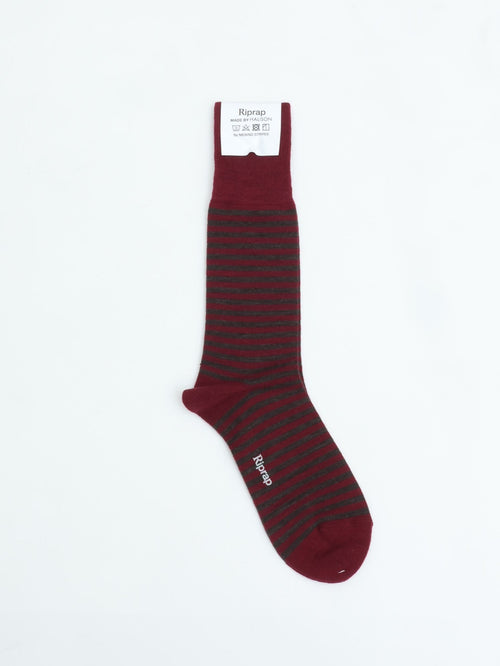 Riprap NZ MERINO BORDERS MAROON/DK.BROWN