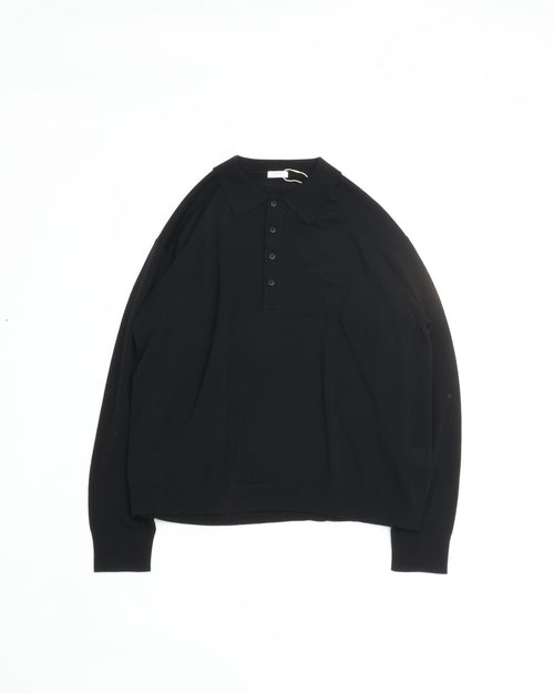 crepuscule L/S Polo BLACK