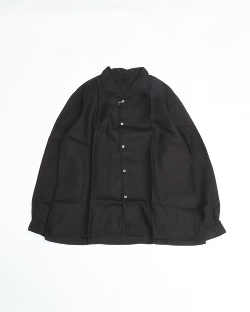 MITTAN Cannabis Open-Collar Shirt SH-117 Black