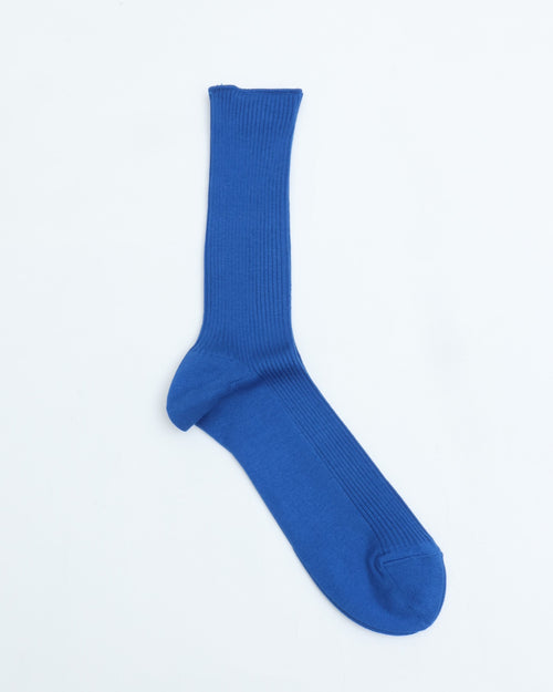 THE HINOKI GIZA COTTON RIB SOCKS THSC-8 BLUE