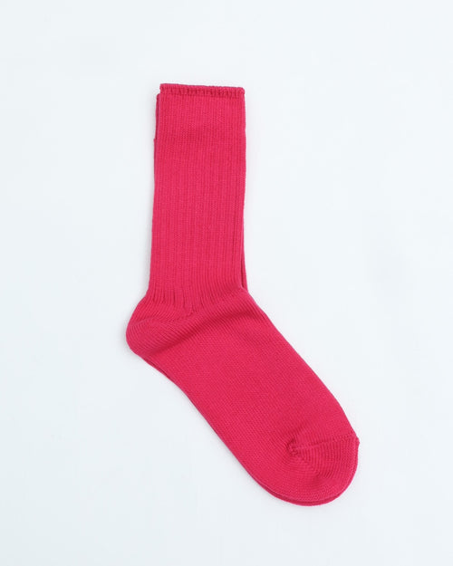 THE HINOKI ORGANIC COTTON RIB SOCKSb THSC-7 PINK
