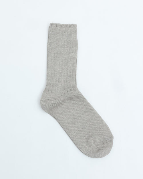 THE HINOKI ORGANIC COTTON RIB SOCKSb THSC-7 GRAY