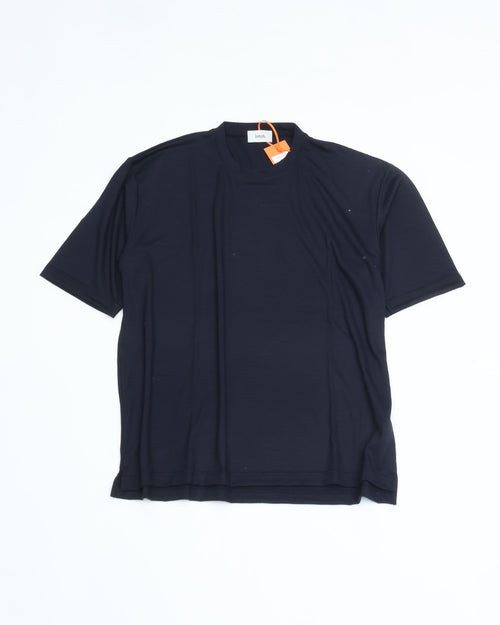 intch. Norm "SH" Merino Wool T-shirts inch "Norm SF" Merino Wool T-Shirt NAVY