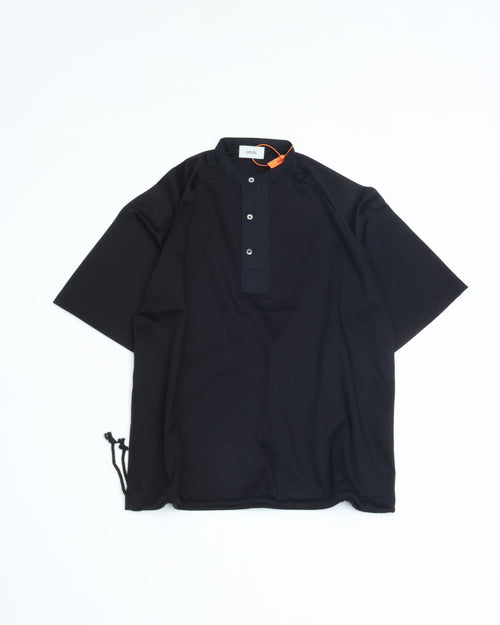 intch. "Prem HH" Maharani Cotton Henry-neck T-Shirts Black