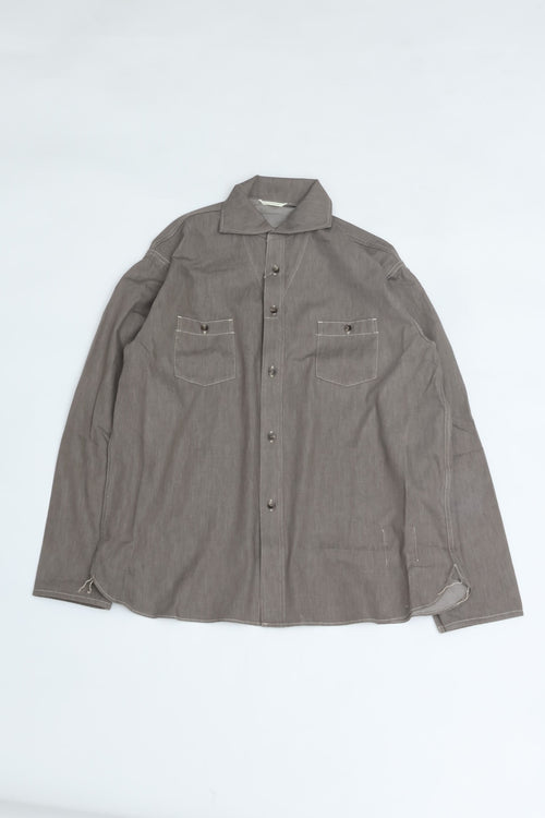 OLD JOE BRAND CAMP COLLAR MARINE SHIRTS Long-Sleeve 261OJ-SH05 NUTMEG