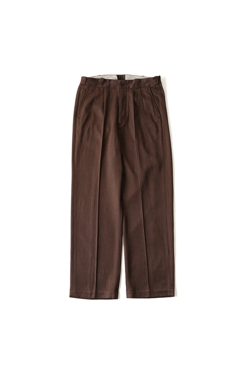 OLD JOE BRAND FRONT TUCK ARMY TROUSER - 261OJ-PT09 COFFEE