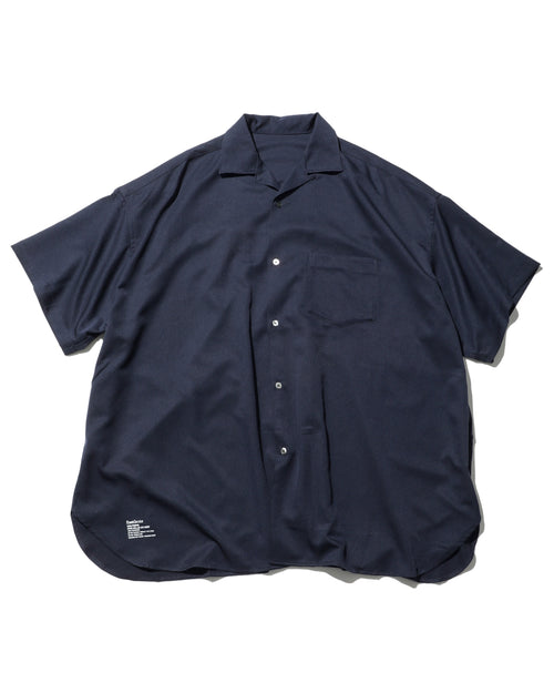 FreshService COOLFIBER OPEN COLLAR S/S SHIRT NAVY
