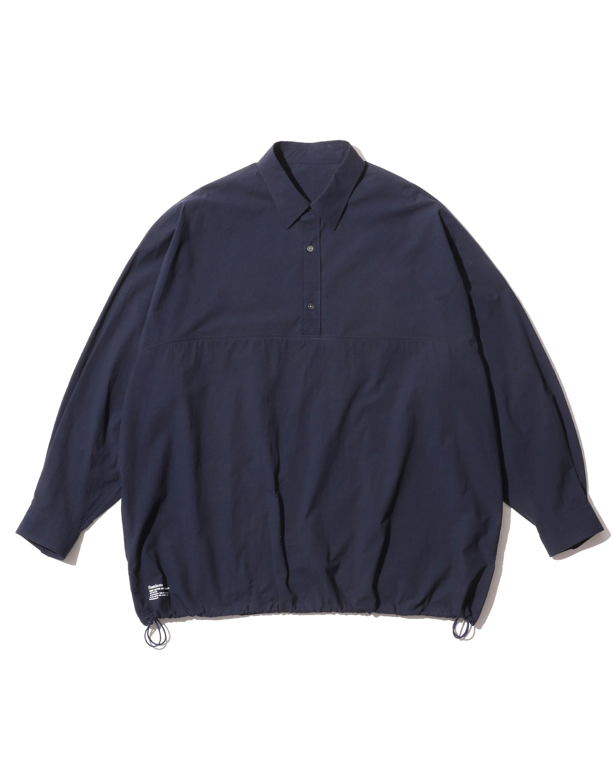 FreshService CRISP COTTON ANORAK L/S SHIRT NAVY – CASDAY