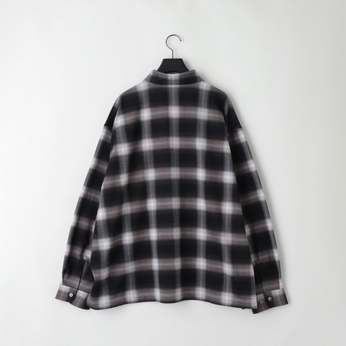 KANEMASA PHIL 28G Ombre Check Balise Shirt No.KM26A-019A BLACK WHITE