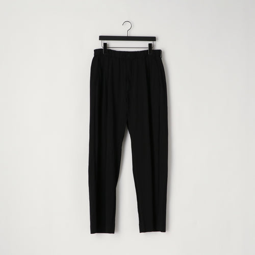 KANEMASA PHIL 36G Nylon Tuck Easy Pants BLACK DYE
