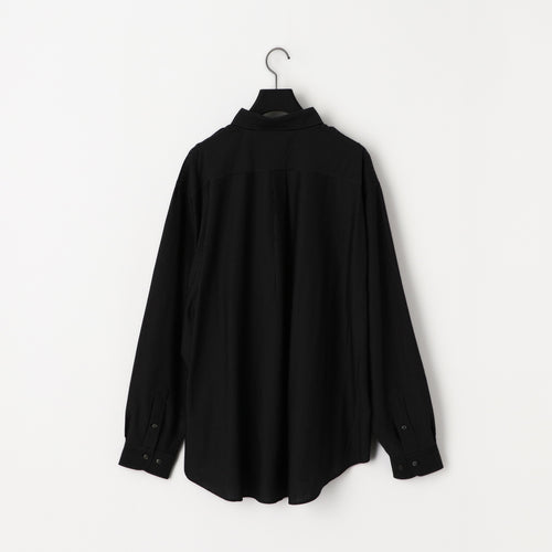 KANEMASA PHIL 46G Stripe Atmosphere Shirt BLACK