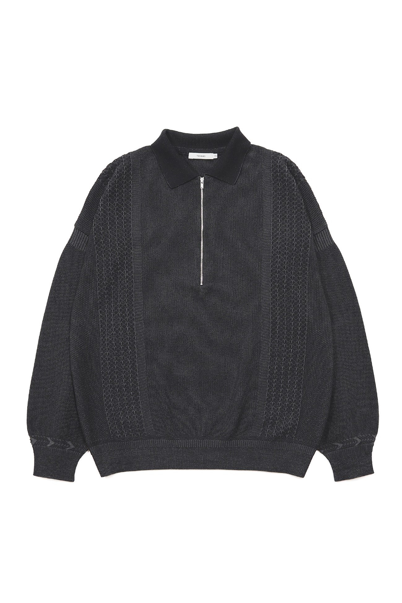 YASHIKI Kanto Zip Polo (Winter) YSK-26SS-KN06 BLACK – CASDAY YASHIKI Kanto Zip Polo (Winter) YSK-26SS-KN06 BLACK – CASDAY