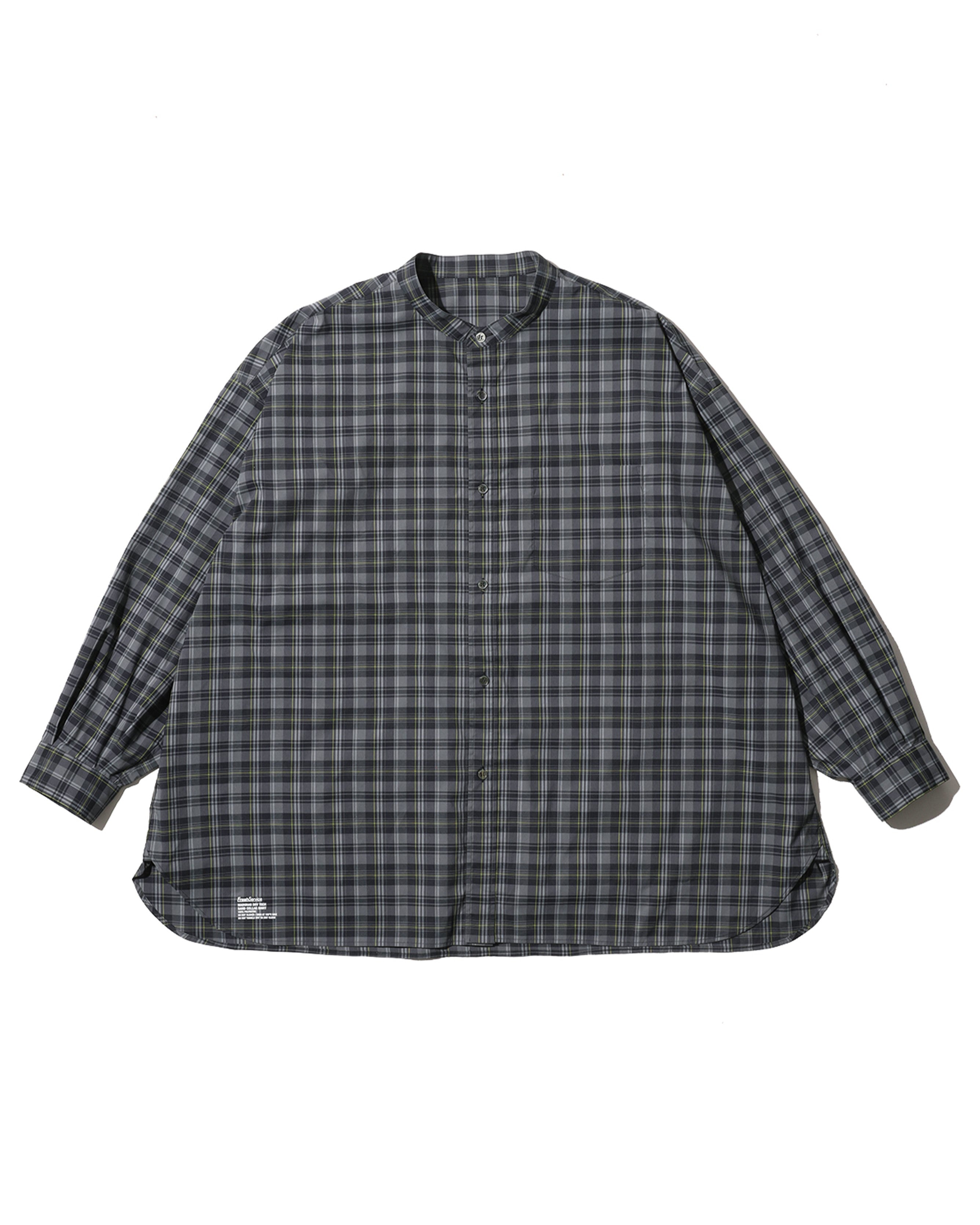 FreshService MADRAS DRY TECH BAND COLLAR SHIRT GRAY – CASDAY