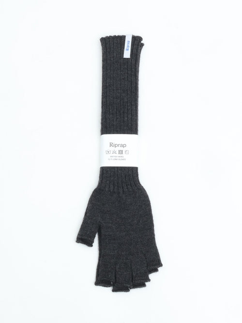 Riprap O/F LONG GLOVES (BRITISH/SOUTH AMERICAN WOOL) CHARCOAL