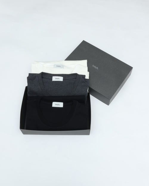intch. "T-Box GA" MVS yarn Heavy Weight 3-pack T-Shirts Inch "T-Box GA" Heavyweight T-Shirt 3-Piece Set