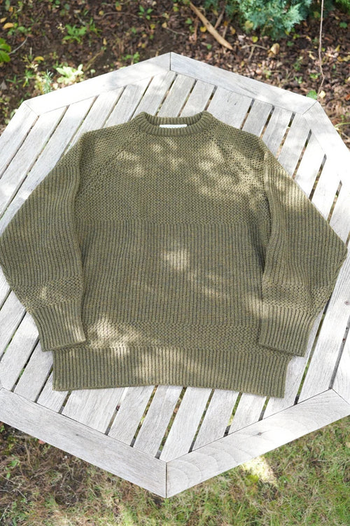NOROLL SIMPLE CREW NECK KNIT OLIVE