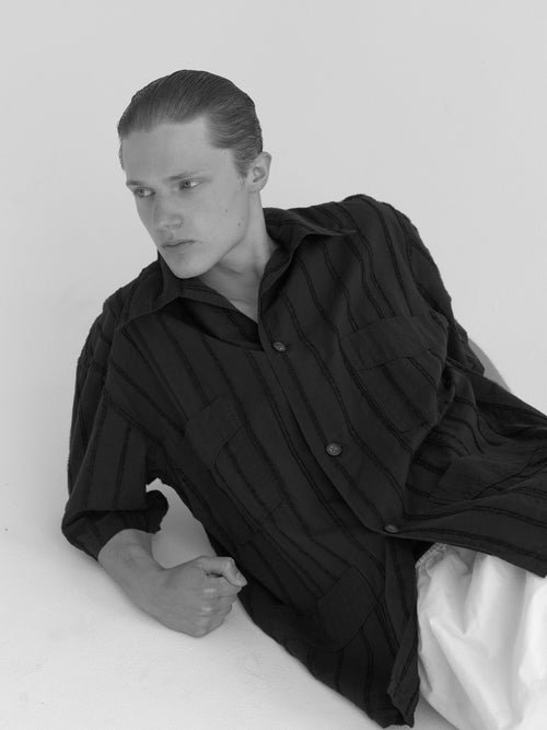 Marvine Pontiak Shirt Makers Bubbly SH Black Fringe MPSM-2204S