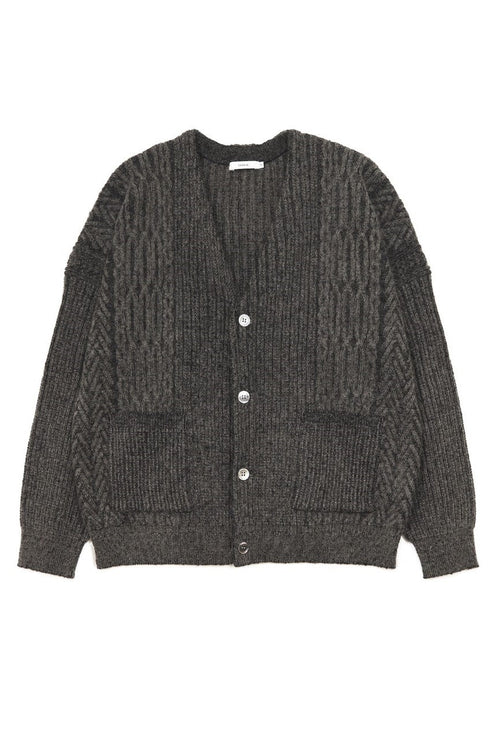 YASHIKI Sekkei mohair Cardigan (Snow Scenery) BROWN