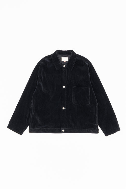 YOKO SAKAMOTO WORK BLOUSE CORDUROY Black YS-26AW-24