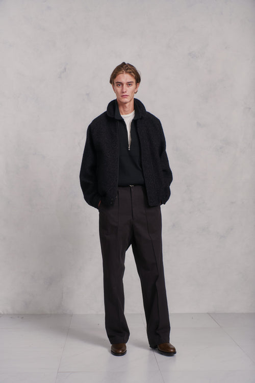 OLD JOE BRAND FRONT TUCK ARMY TROUSER BLACK