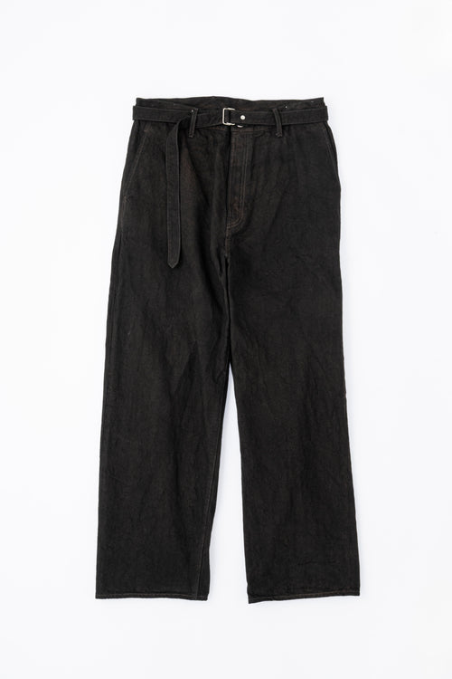 YOKO SAKAMOTO BELTED TROUSERS KAKISHIBU YS-26SS-21