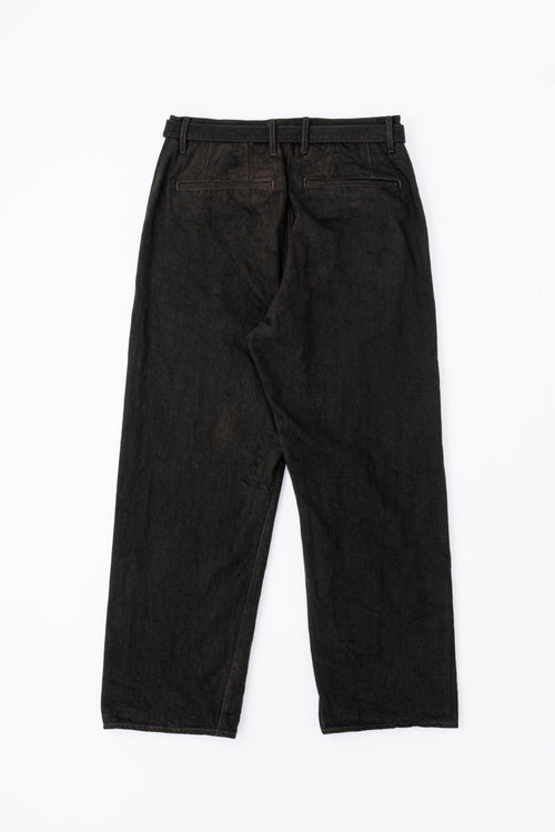 YOKO SAKAMOTO BELTED TROUSERS KAKISHIBU YS-26SS-21