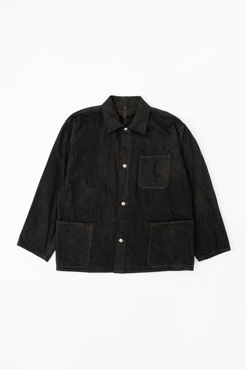 YOKO SAKAMOTO PLEATS JACKET KAKISHIBU