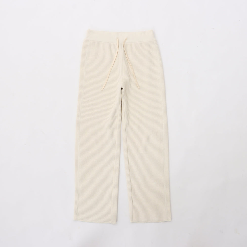 Ragget Rib Easy Straight Pants Knit Up 