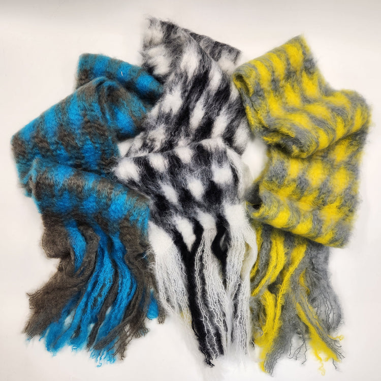 MANTAS EZCARAY / PATA DE GALLO モヘアストール