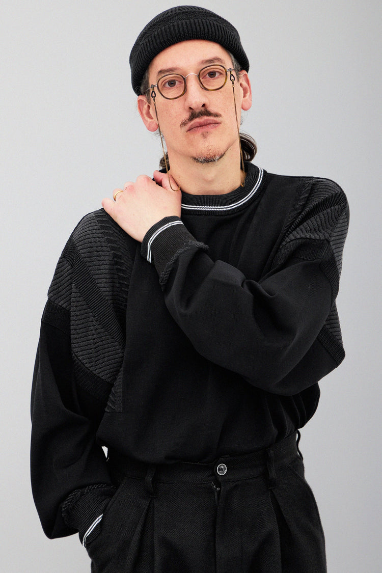 YASHIKI  YSK-25AW-KN02    Shimobashira Knit BLACK