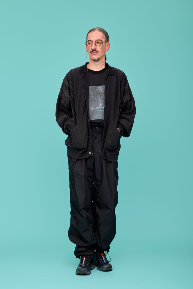 YASHIKI Kokuu Collar Cardigan (Grain Rain) BLACK YSK-26SS-KN03