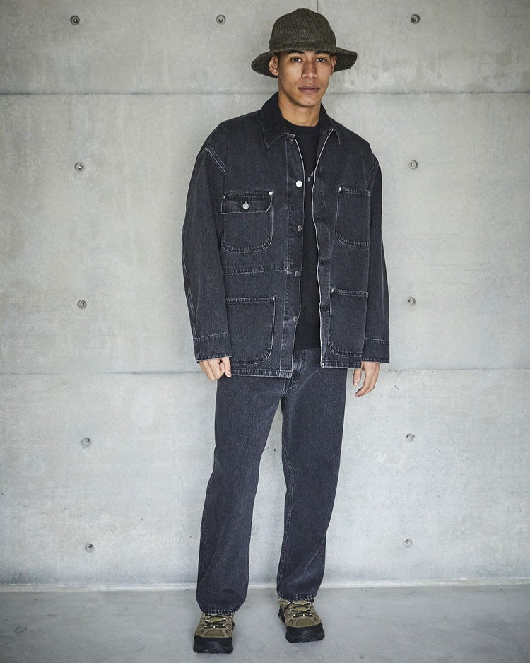 orslow  101 DAD'S FIT DENIM PANTS(UNISEX) BLACK DENIM STONE