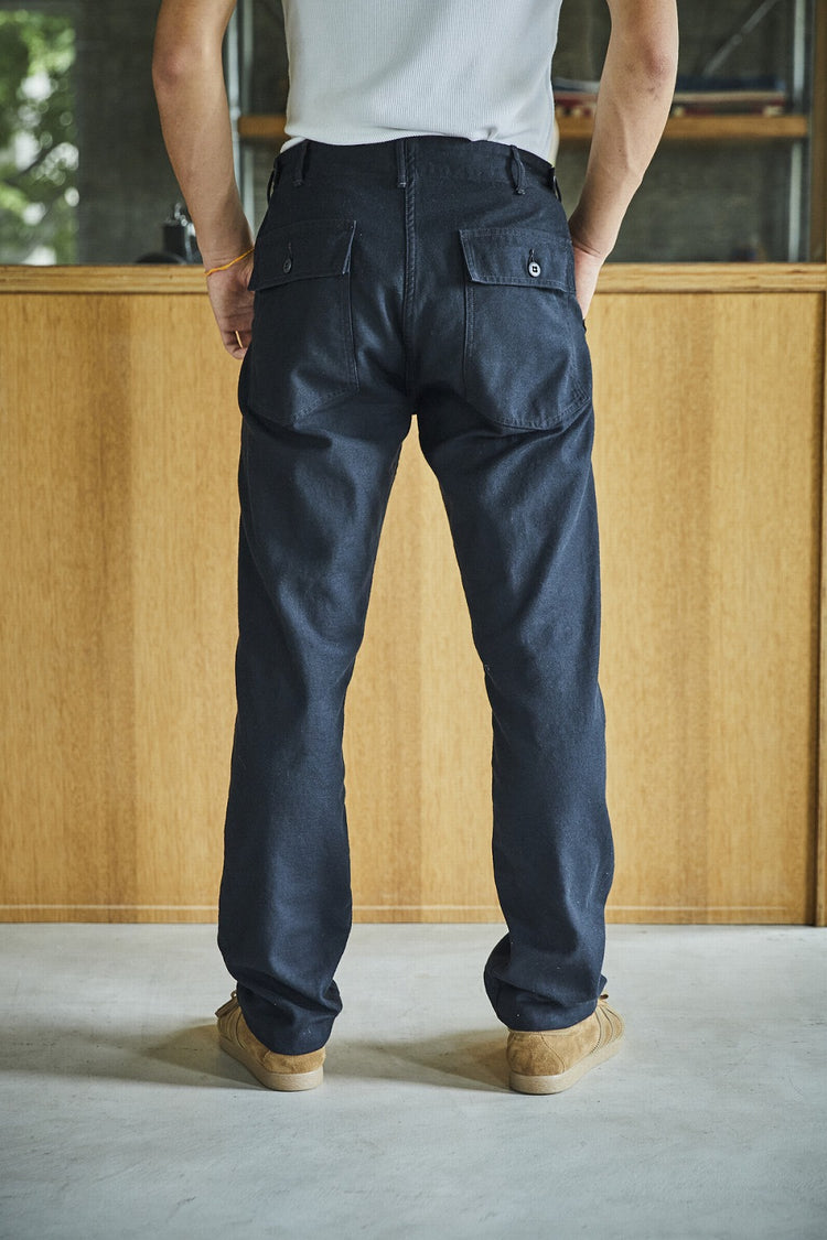 orslow  SLIM FIT FATIGUE PANTS BLACK