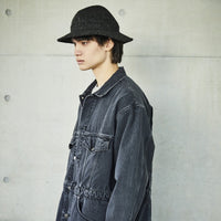 orslow / HARRIS TWEED HAT BLACK