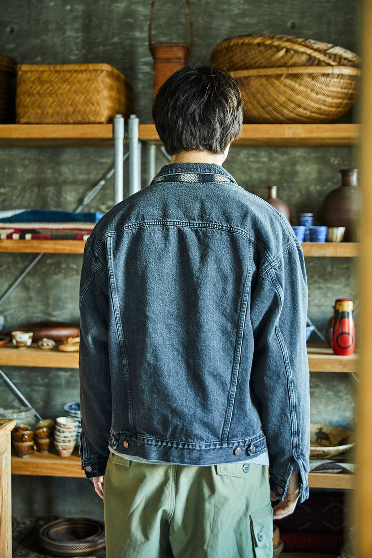 orslow FLANNEL CHECK LINING JK B.DENIM STONE