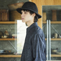 orslow / HARRIS TWEED HAT BLACK