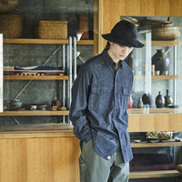 orslow / HARRIS TWEED HAT BLACK